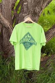 T-shirt: Beaver Canoe (Lime)