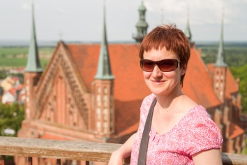 Gosia Standing on the Bell Tower, Frombork, Poland